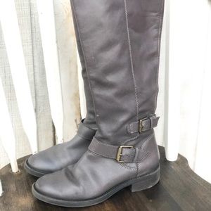 Tall Gray leather Enzo angiolini boots